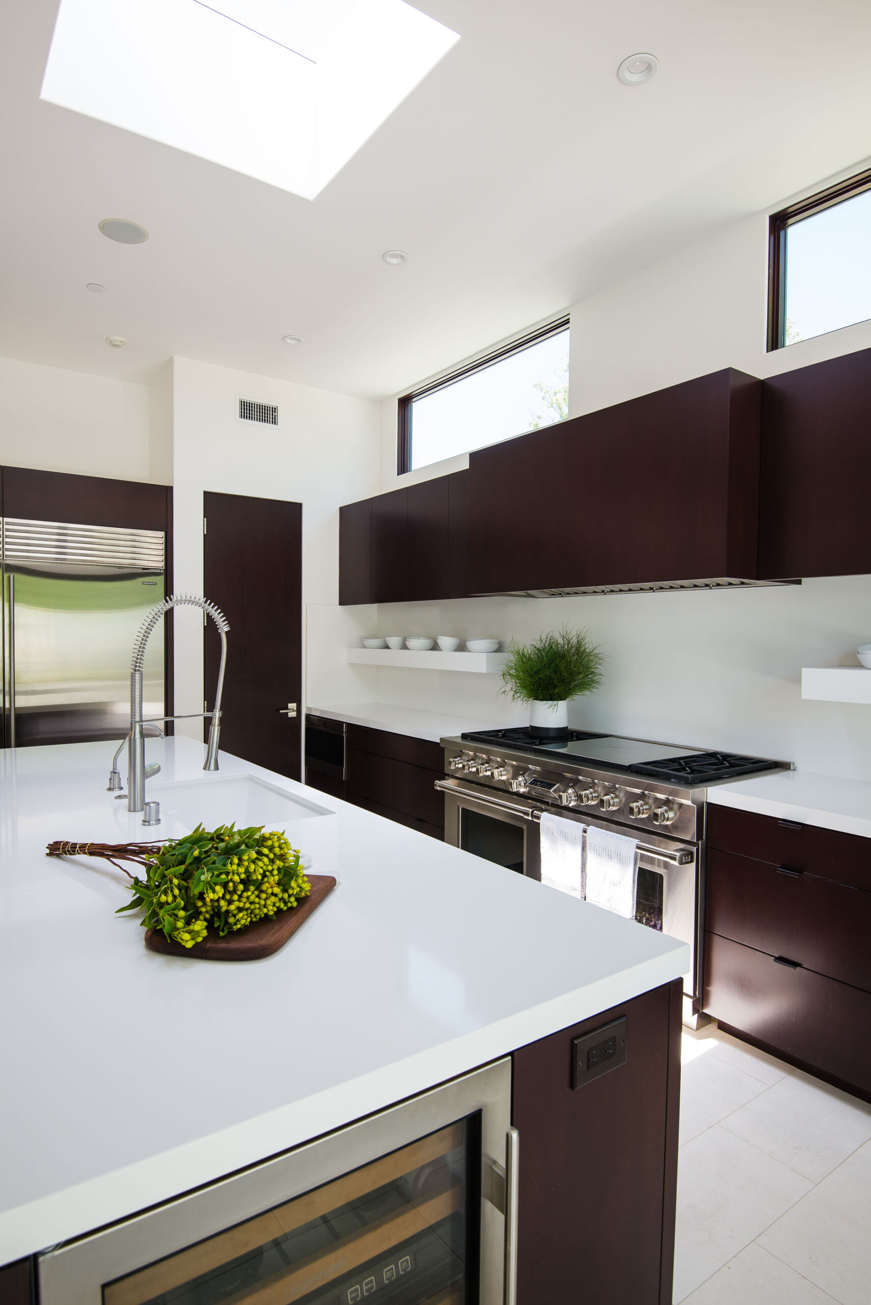 Contemporary Kitchen Island White Countertops Melissa Morgan Design Scaled